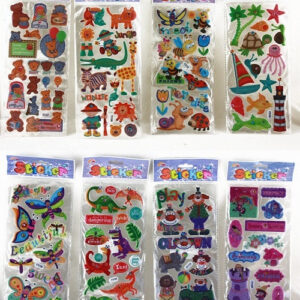 Sticker mehrfach sortiert auf Karte ca 22x10,5cm