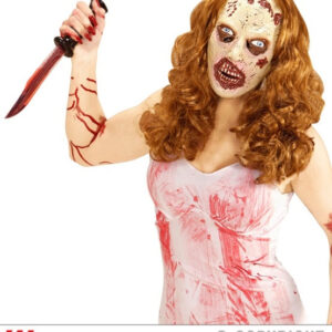 Maske Zombie Maske mit Haaren