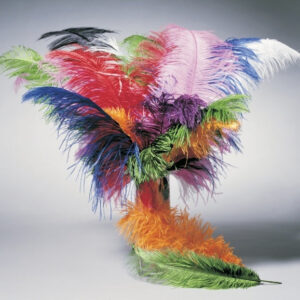 Straußenfeder, ca. 50-60 cm, blau