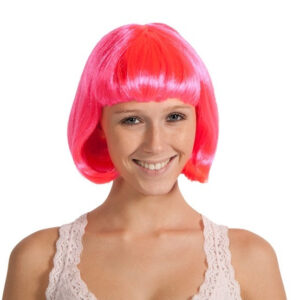 Perücke - Bob neonpink