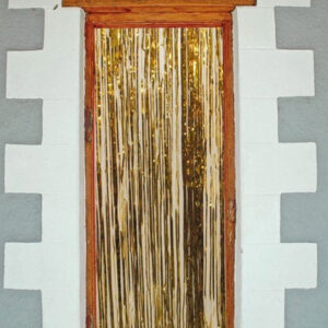 Türvorhang - Folie gold ca 2x1m flammensicher