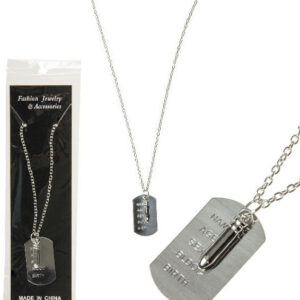 Kette - Hundemarke mit Patrone an Kette Umfang ca 50cm TOP Artikel+