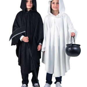 Kapuzen-Umhang, weiß Größe: 152/164