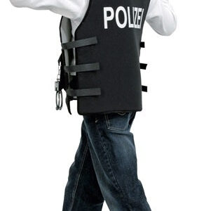 Polizeiweste schwarz Größe: 128