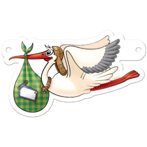 Storch Banner Girlanden Zubehör - ca 14x8cm