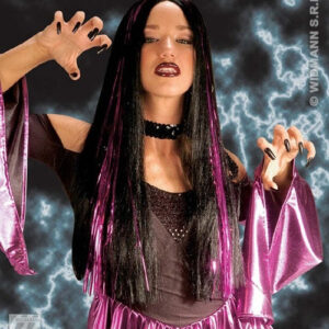 Perücke - Kassandra schwarz/lila