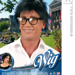 Perücke - Plüschhaar wirr schwarz