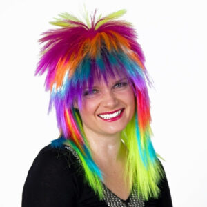 Perücke Punk, multicolor