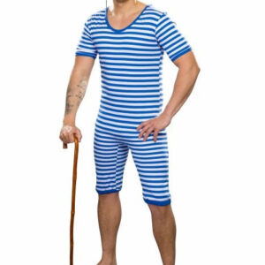 Ringelbadeanzug blau/weiß Größe: 5 / S