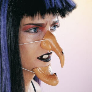 Hexennase und -kinn, Weichplastik - auf Karte ca 21x19cm