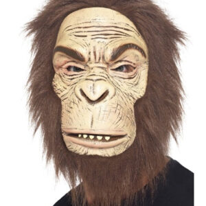 Maske Affe mit Haar Latexschaum