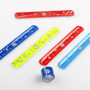 Klatscharmband Schnapparmband 4 Farben sortiert Blümchendesign