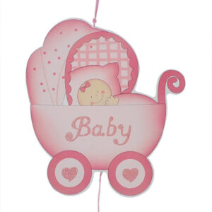 Bieco Baby Deko Hänger rosa ca 23,5x15cm