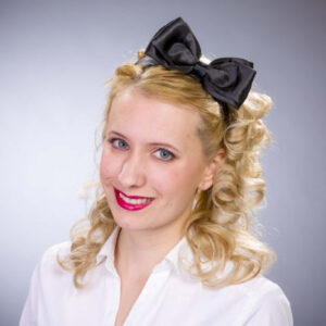 Kopfbügel mit Schleife, schwarz