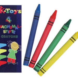 Wachsmalstifte 4 Stück in Schachtel, ca 9,5x3,5 cm