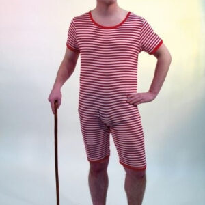 Ringelbadeanzug blau/weiß Größe: 7 / L