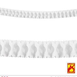 Boagirlande weiß/creme ca 3,5 meter flammenhemmend
