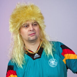 Herrenperücke Vokuhila, blond