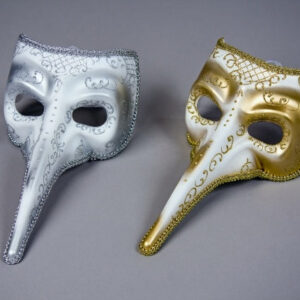 "venez. Schnabelmaske ""Pantalone"", gold"