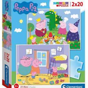 Clementoni Peppa Pig Supercolor Puzzle 2 x 20 Teile