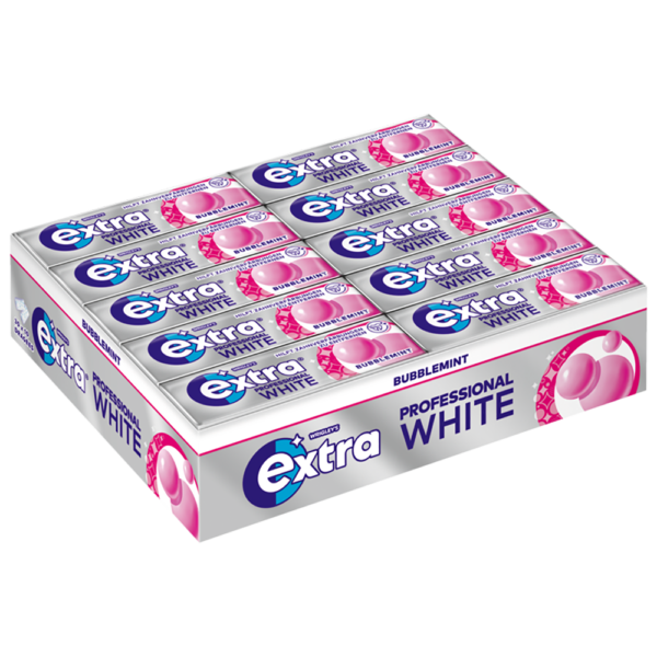 Wrigley’s Extra Professional   White Bubblemint   30×10 Dragees