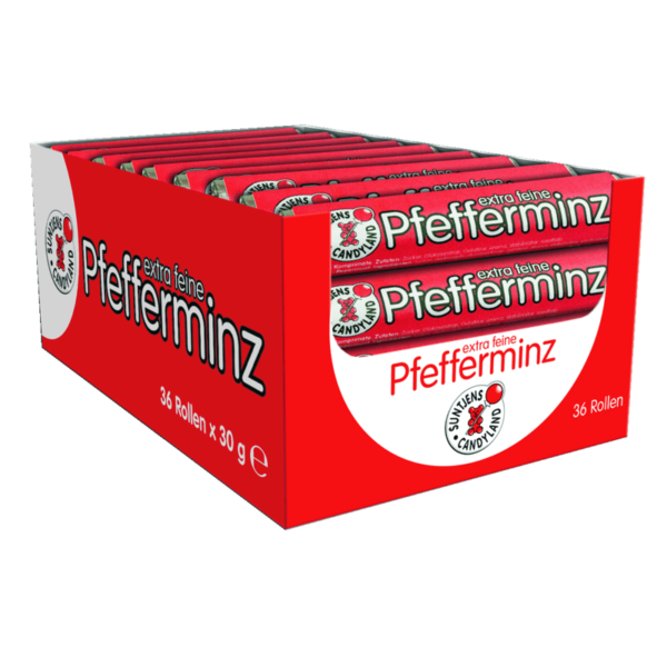 Suntjens  Pfefferminzrollen  36×30 Stück im Karton