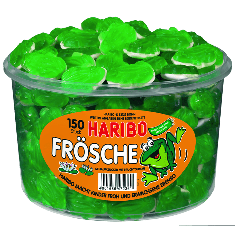 Haribo Frösche 150 Stück in der Dose