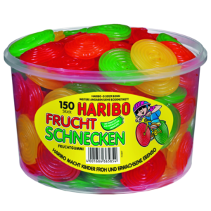 Haribo  Fruchtschnecken  150 Stück in der Dose