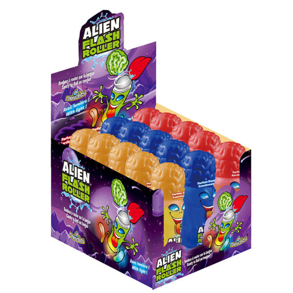 Funny Candy Alien Flash Roller 15 Stück im Karton