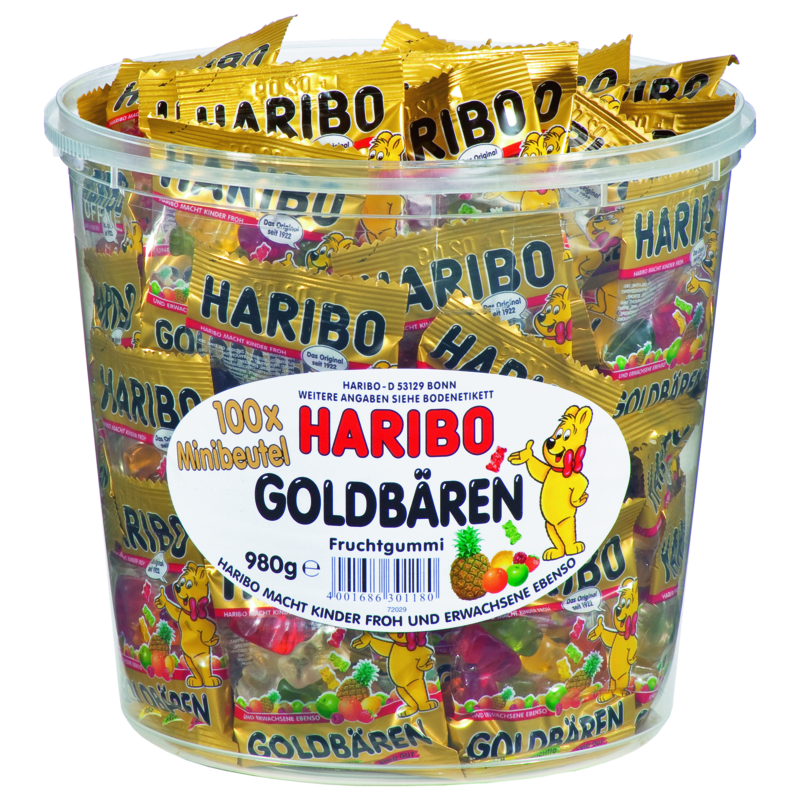Haribo Goldbären Minis 100 Beutel in der Dose