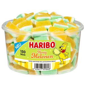 Haribo Honig-Melonen 150 Stück in der Dose