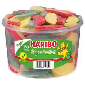 Haribo  Super Gurken  150 Stück in der Dose