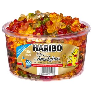 Haribo Tanzbären 150 Stück in der Dose