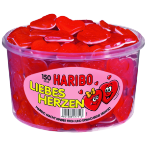 Haribo  Liebesherzen  150 Stück in der Dose