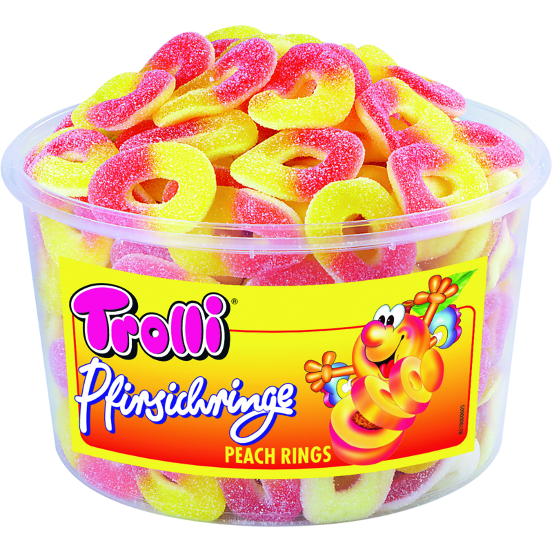 Trolli Pfirsichringe 150 Stück in der Dose