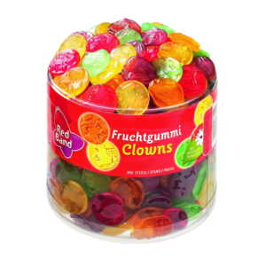 Red Band  Fruchtgummi Clowns  300 Stück in der Dose