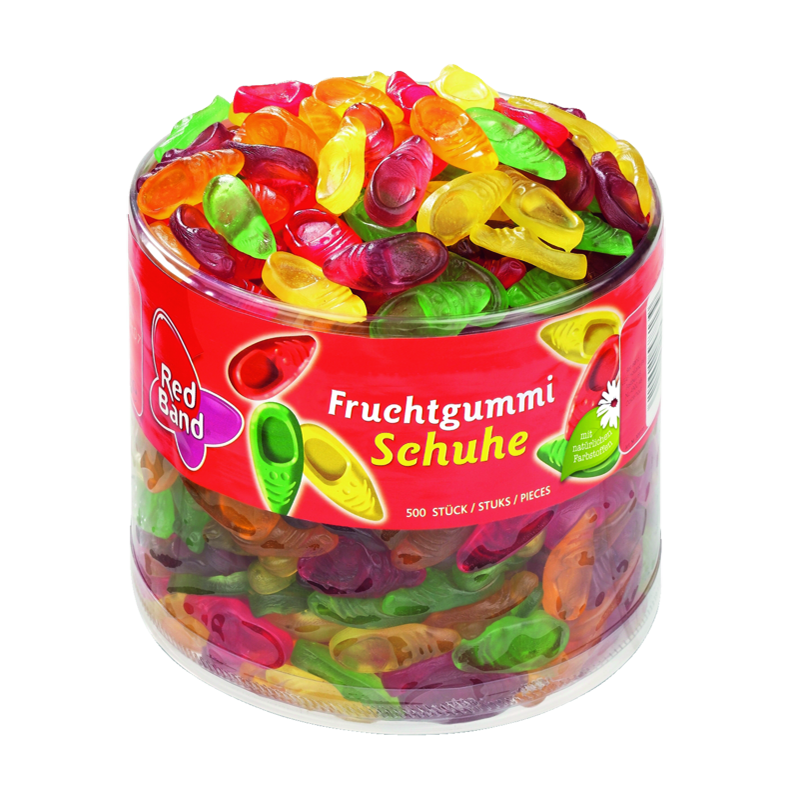 Red Band Fruchtgummi Schuhe 500 Stück in der Dose