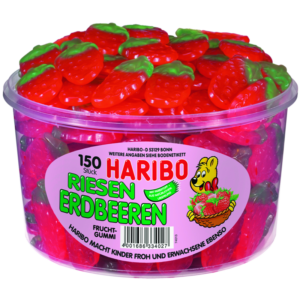 Haribo  Riesenerdbeeren  150 Stück in der Dose