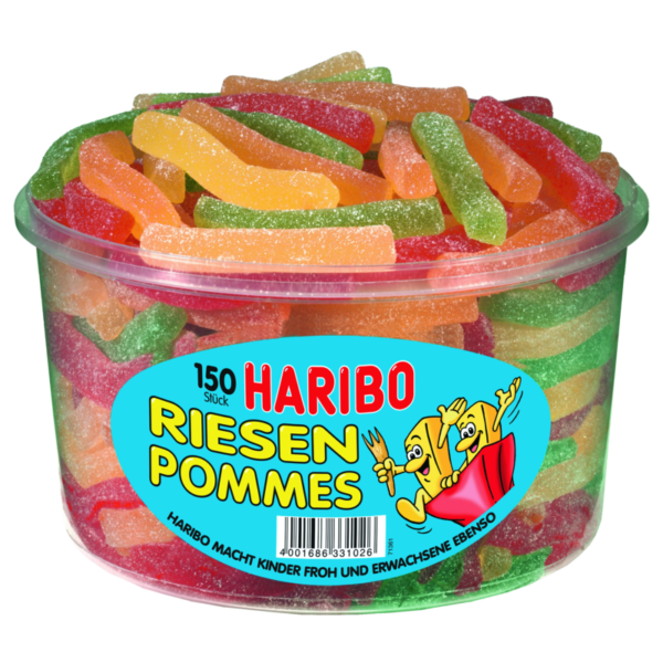 Haribo  Riesen Pommes  150 Stück in der Dose