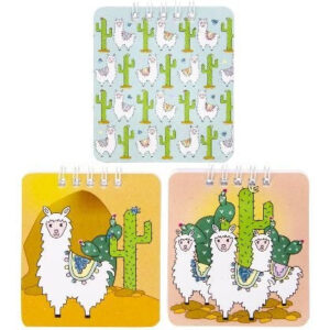 Notizbuch Alpaka/Lama 3-fach sortiert ca 9,5x8cm