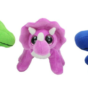 Dino mit Glitzeraugen 3 fach sortiert stehend ca 20 cm