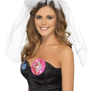 Haarreif mit langem Schleier Junggesellinnenabschied