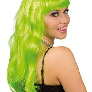 Perücke Party chique grün