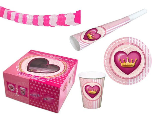 Party Box Princess 19tlg - ca 19x19x9,5cm