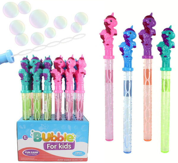 Seifenblasenstab Einhorn farbig sortiert ca 39 cm ca 150 ml