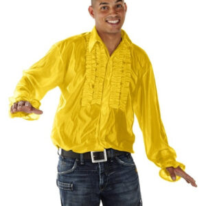 Rüschen-Hemd, gelb Größe: L/XL