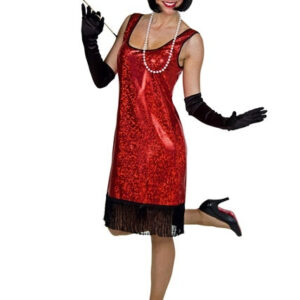 Charleston-Kleid, rot Größe: 46/48