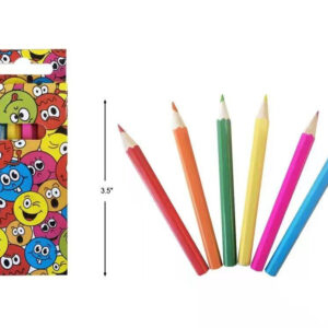 Buntstift mit Lachgesicht 6 Stück in Packung ca 9 cm