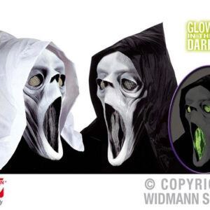 Maske - Geist mit Kapuze- glow in the Dark