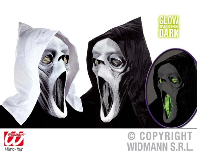 Maske - Geist mit Kapuze- glow in the Dark